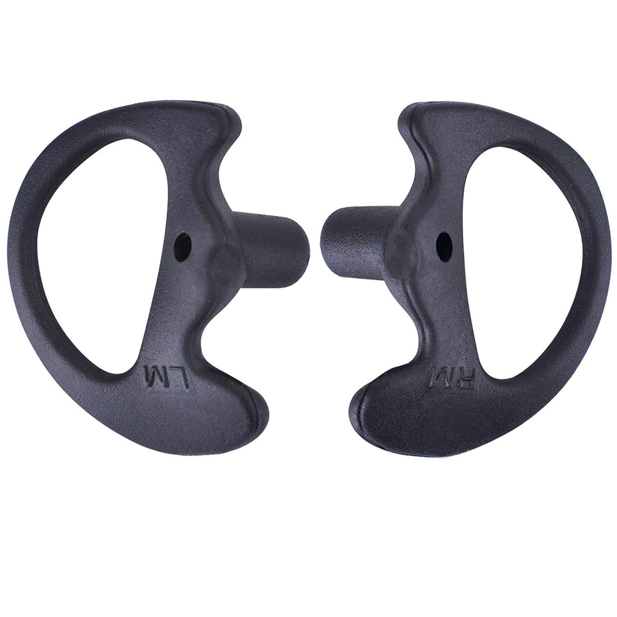 Keyblu Universal Replacement Soft Silicone Open Ear Insert Earmould For Two Way Radio Earmold Coil Tube Audio Kits Uv 5R Uv B6 Bf 888S Uv B5 (Black, 5 Pair Small)