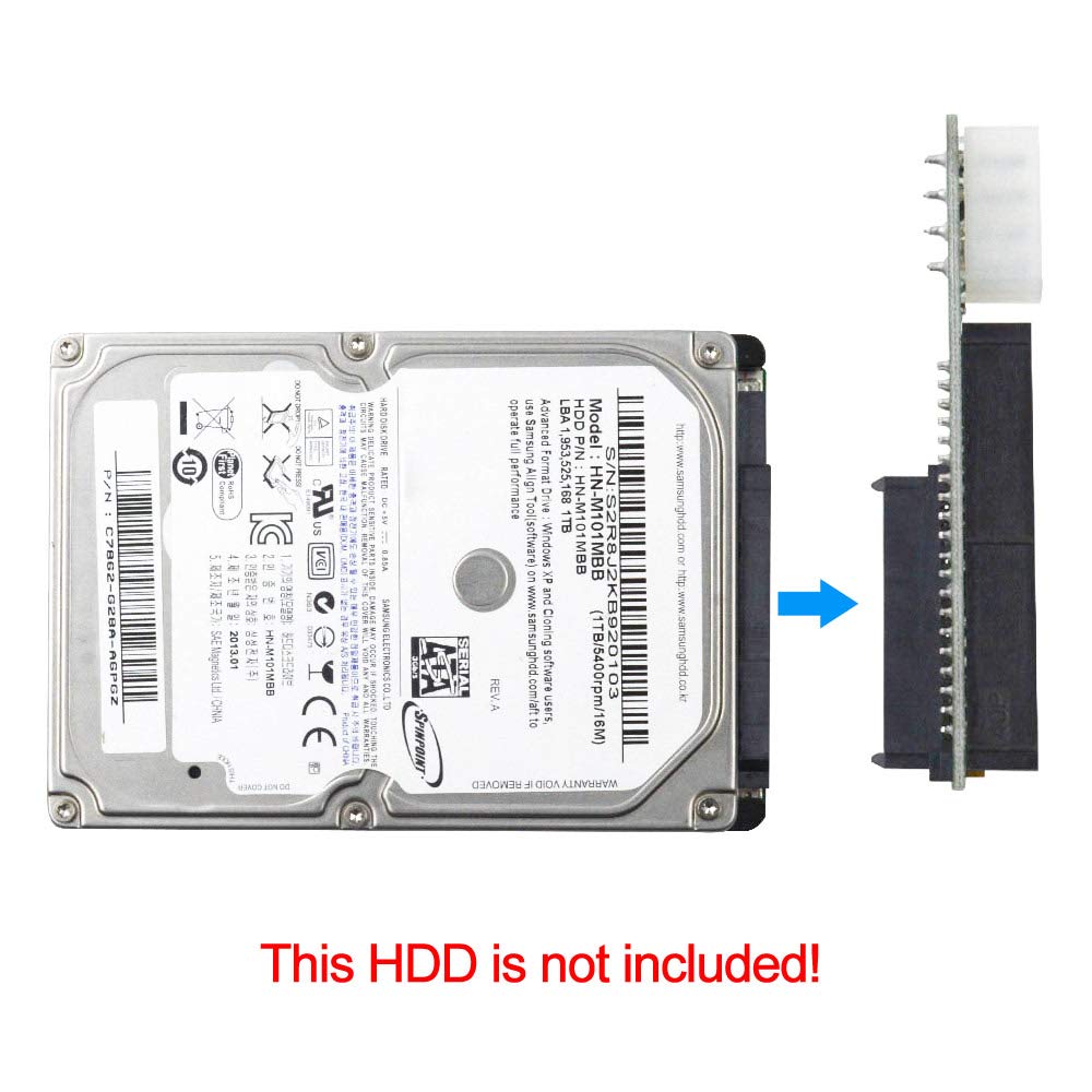 Godshark 2.5 Inch Sata To 3.5 Inch Ide Adapter, 2.5 Or 3.5 Inch Hdd Or Ssd Sata Hard Drive To 40 Pin 3.5 Inch Pata Desktop Conve