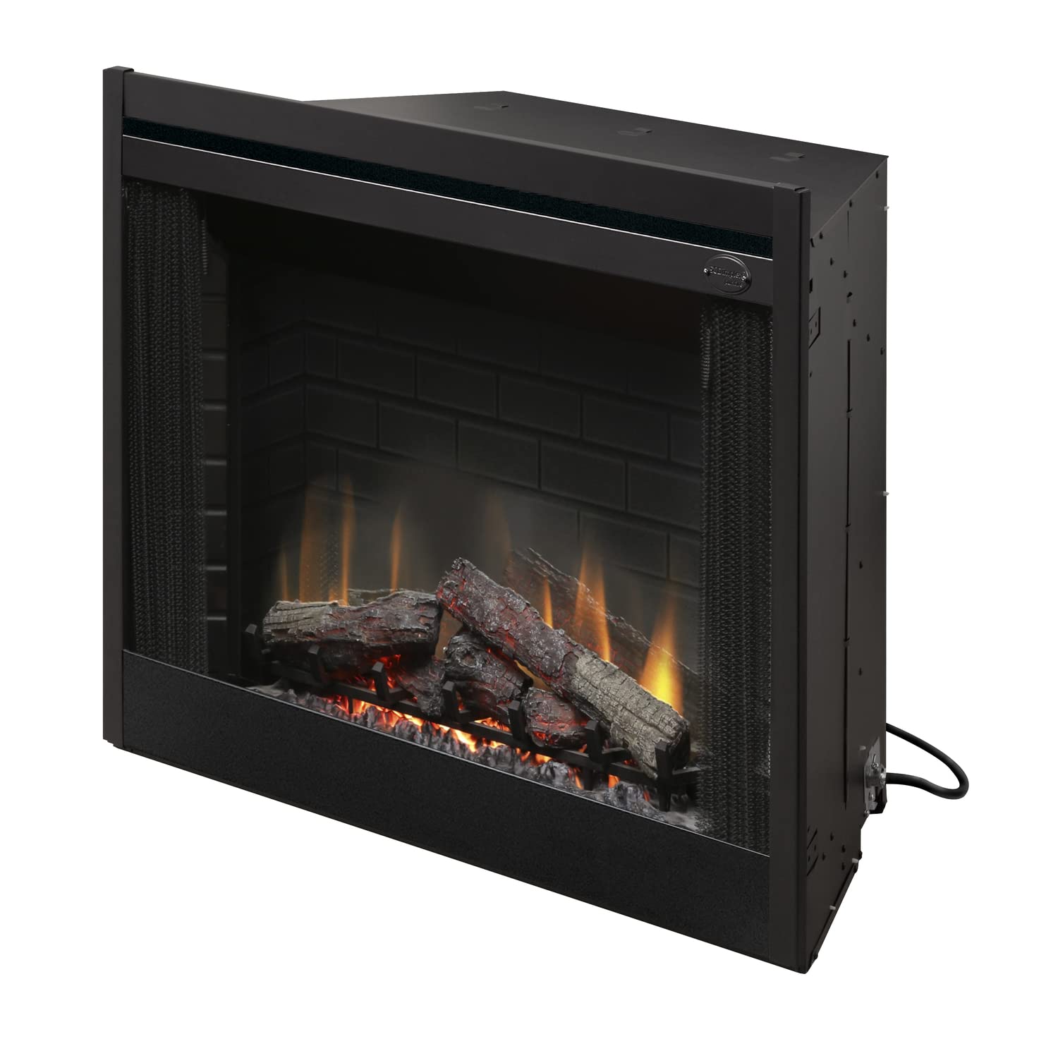 Dimplex BF39DXP 39-Inch Deluxe Built-In Electric Firebox with Resin Logs and Brick Backing