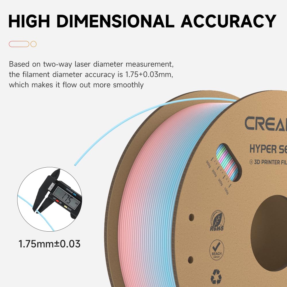 Official 3D Printer Filament Hyper Pla Filament, Creality Pla 3D Printing Filament For High Speed Printing, Durable And Resistan
