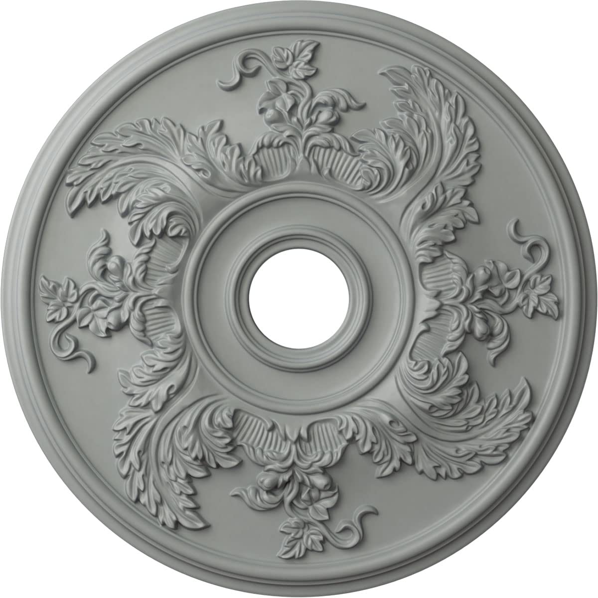 Ekena Millwork Cm23Ac Acanthus Twist Ceiling Medallion, 23 5/8''Od X 4 5/8''Id X 1 7/8''P, Factory Primed