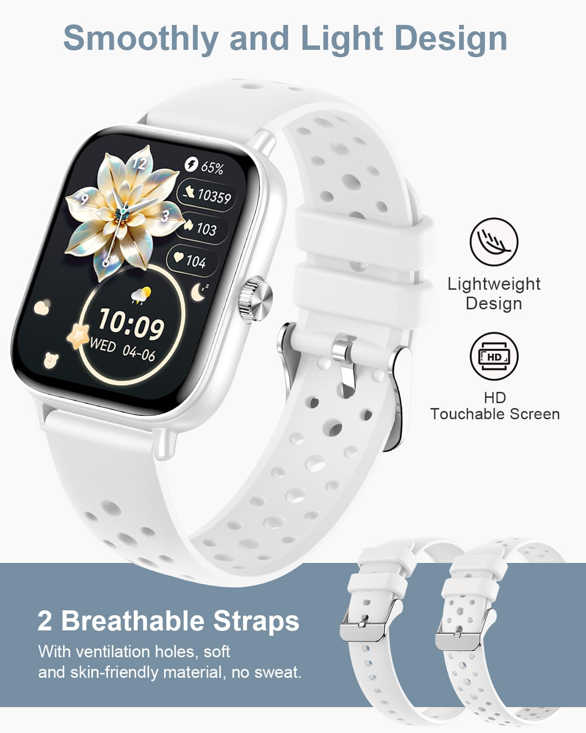 Smart Watches For Women Men [Make/Answer Calls/Ai Voice/Female Health] Android Phones Iphone Compatible, 1.83   Fitness Tracker