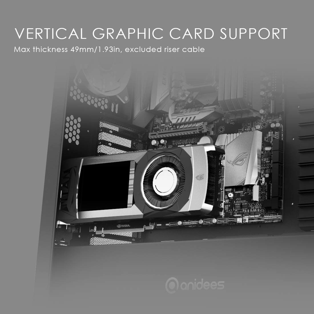 Anidees Ai Raider Xl Full Tower Tempered Glass Xl Atx/E Atx/Atx Gaming Case, Support 12 X 5.25    Drive Bay 480/360 Radiator, Ai