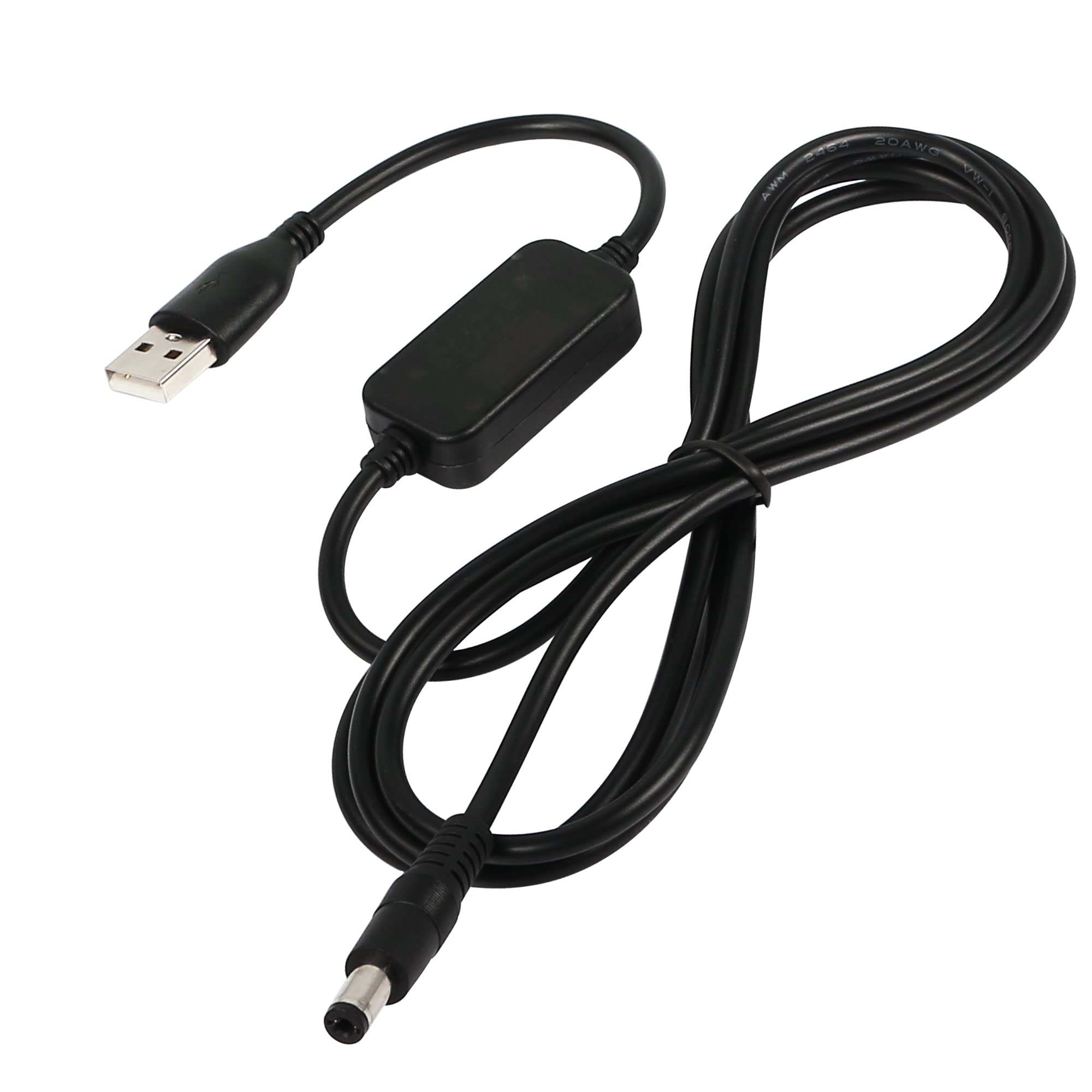 SinLoon USB 5V to DC 5.5mm x 2.1mm 12V Converter Step Up, Voltage Converter Power Cable, for Camera, Desk lamp, Speakers, Blue T