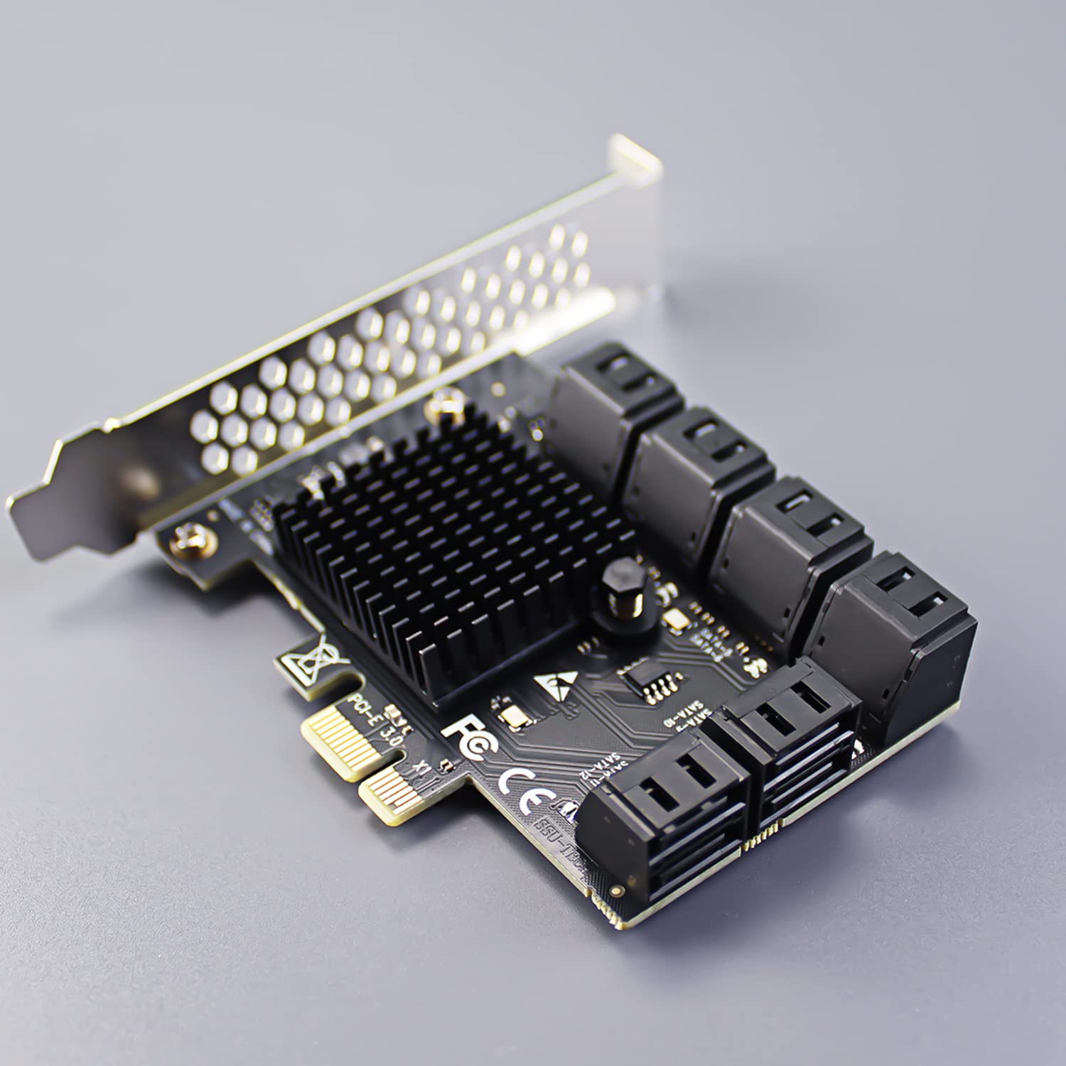 Glotrends Sa3112J 12 Ports Pcie Sata Expansion Card, Including Sata Cables And 1:5 Sata Splitter Power Cable, Compatible With Wi