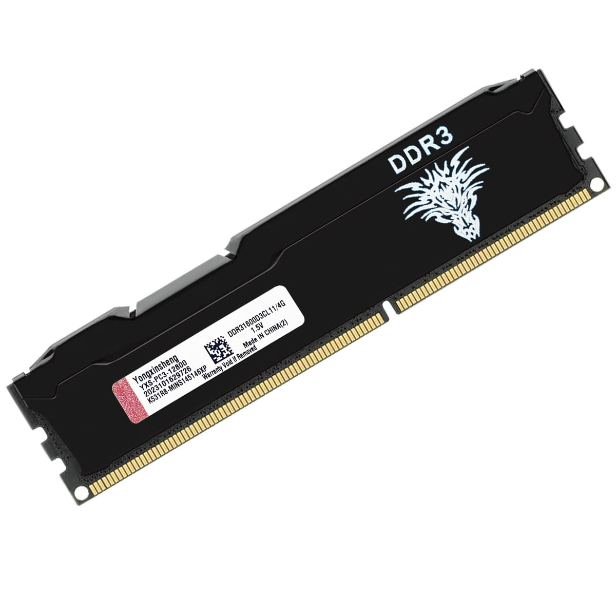 Yongxinsheng Ddr3 4Gb Desktop Ram 1600Mhz Pc3-12800 Udimm Non-Ecc Unbuffered 1.5V 2Rx8 Dual Rank 240 Pin Cl11 Pc Computer Memory