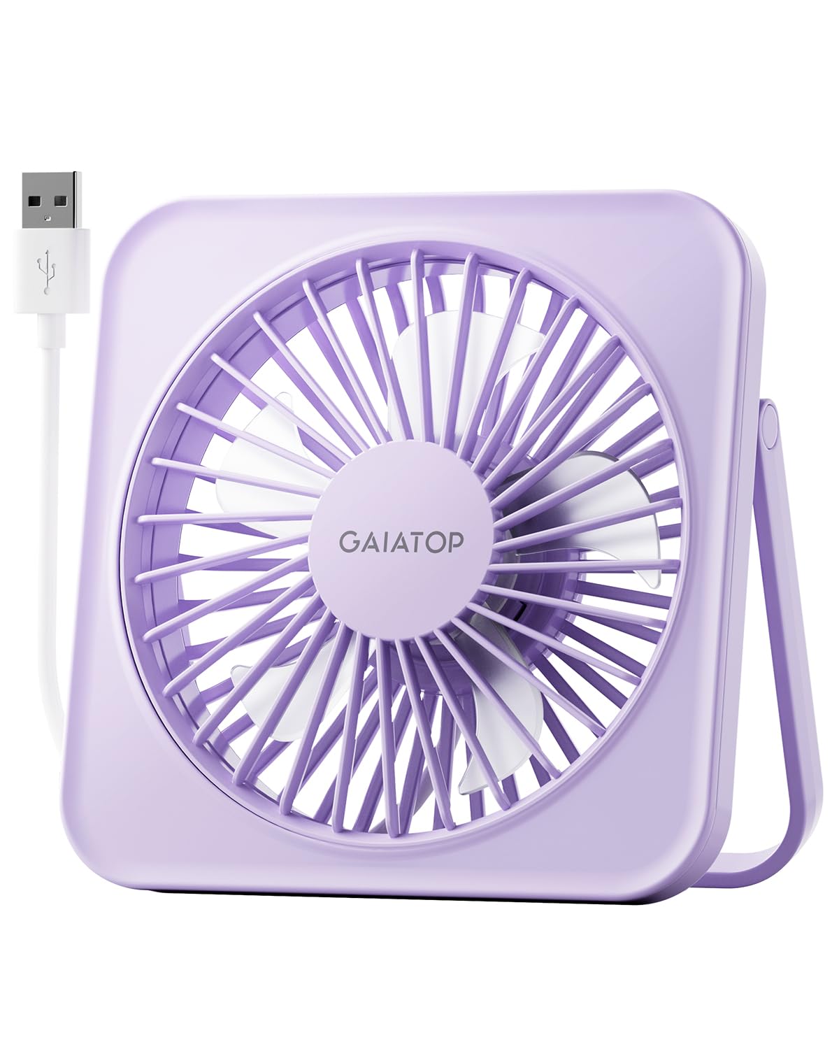 Gaiatop USB Desk Fan, 5 Inch Personal Fan Small Portable Table Fan with 180 Tilt Folding and 3 Speeds, Strong Wind Ultra Quiet P