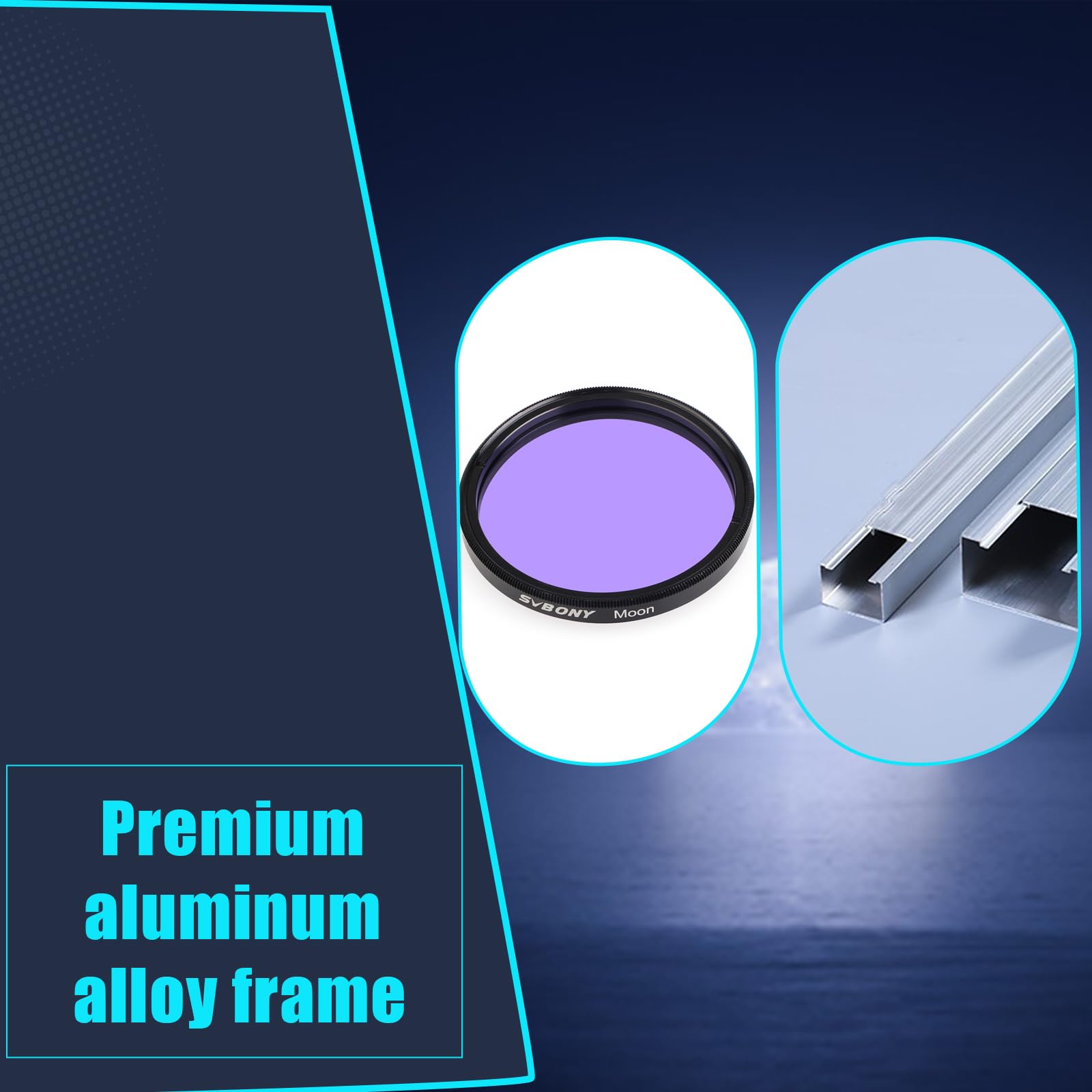 Svbony Telescope Filter Moon Filter Telescope Filter For Standard 2 Inches Fiilter Thread With Metal Frame Optical Glass For Obs