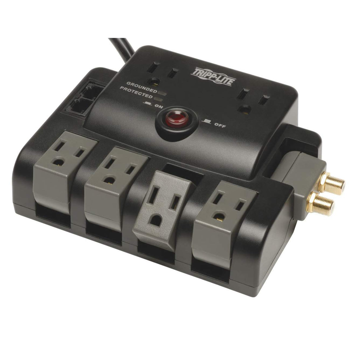 Surge Protector 120V 6 Outlet Rotating Rj11 Coax 6Feet  Cord