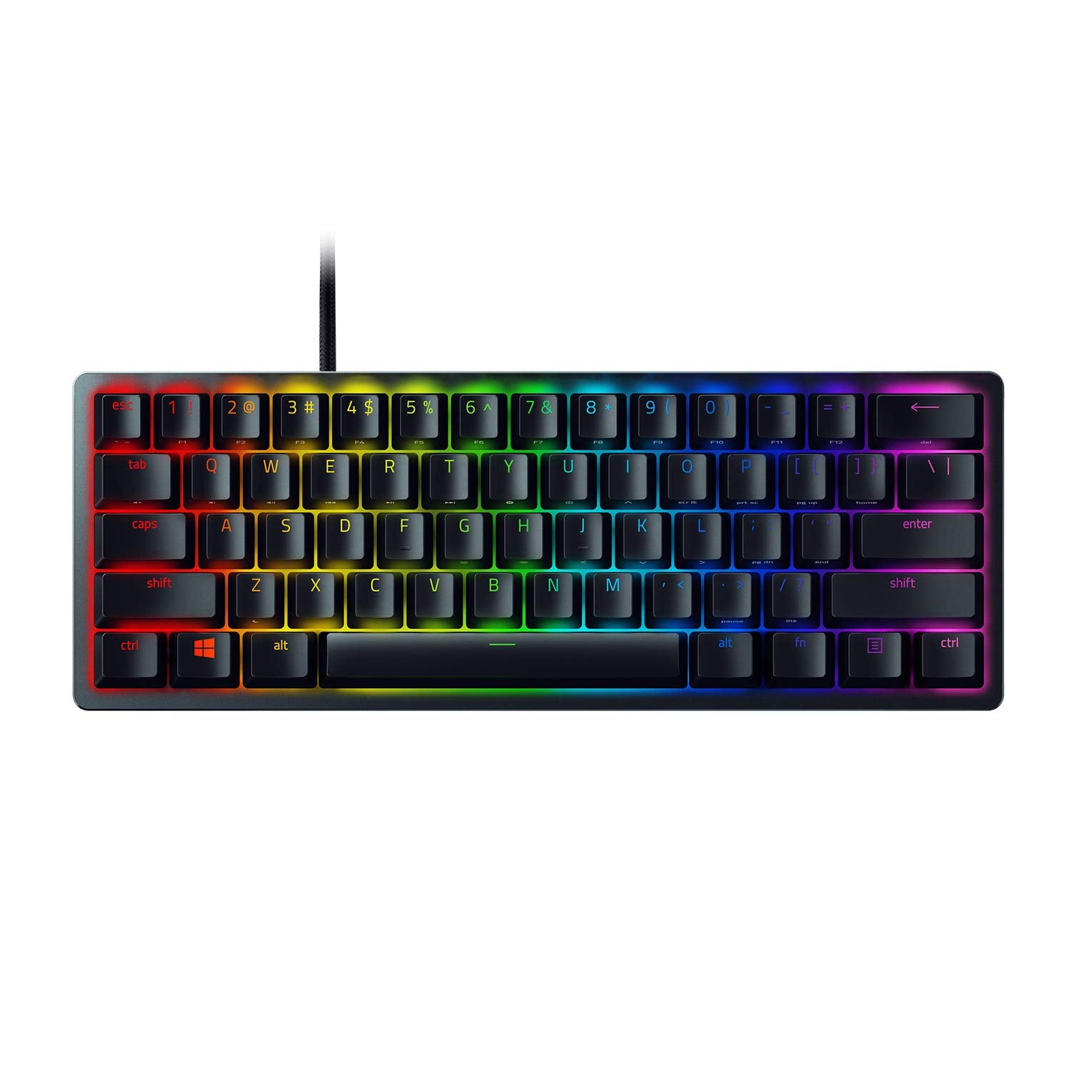 Razer Huntsman Mini 60% Gaming Keyboard: Linear Optical Switches - Rapid Trigger Mode - Chroma RGB Lighting - PBT Keycaps - Onbo