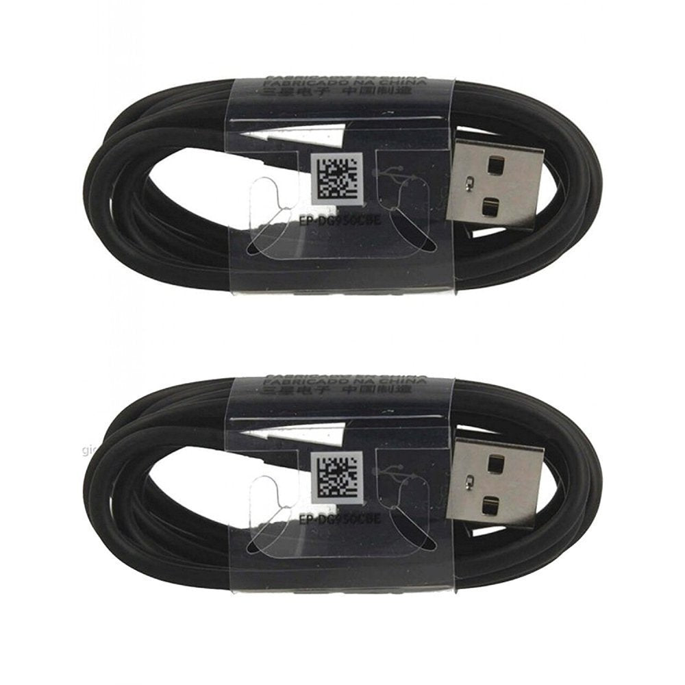 Two (2) Oem Samsung Usb-C Data Charging Cables For Galaxy S9/S9 Plus/S8/S8+/Note8 - Black Ep-Dg950Cbe- Bulk Packaging