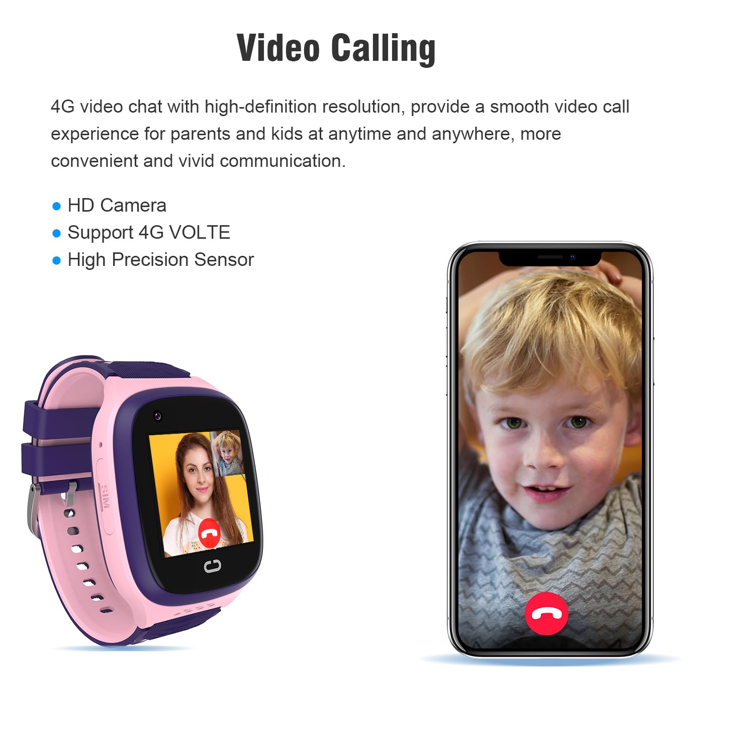 4G Kids Smart Watch Gps Tracker - Smartwatch With Two Way Call Video Calling 7 Puzzle Games Voice Chat Sos School Mode Pedometer