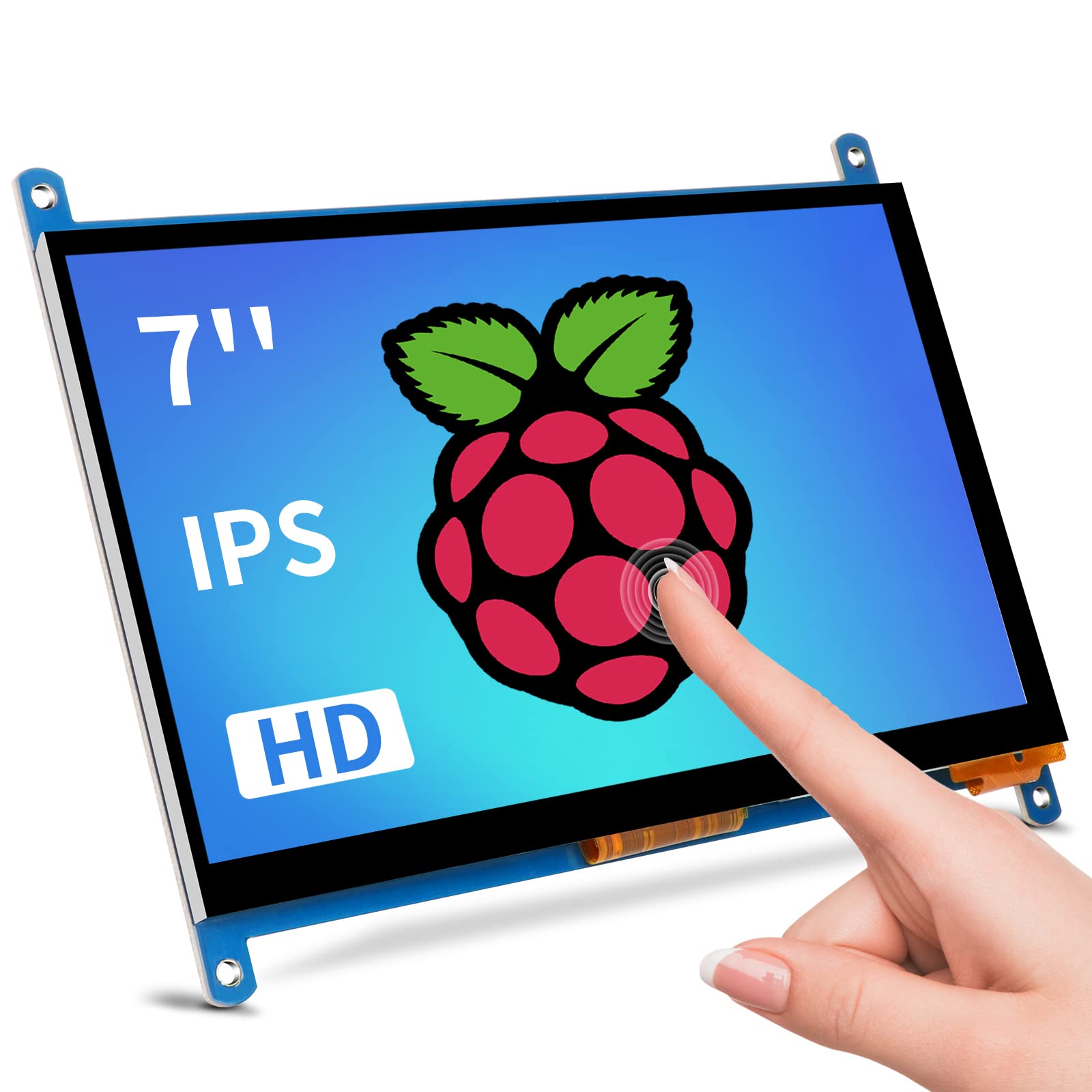 Head Sun Raspberry Pi Screen 7Inch Monitor Ips 1024X600 Hdmi Capacative 7'' Touch Screen Monitors Compatible With 3B+/3/2 B/B+/