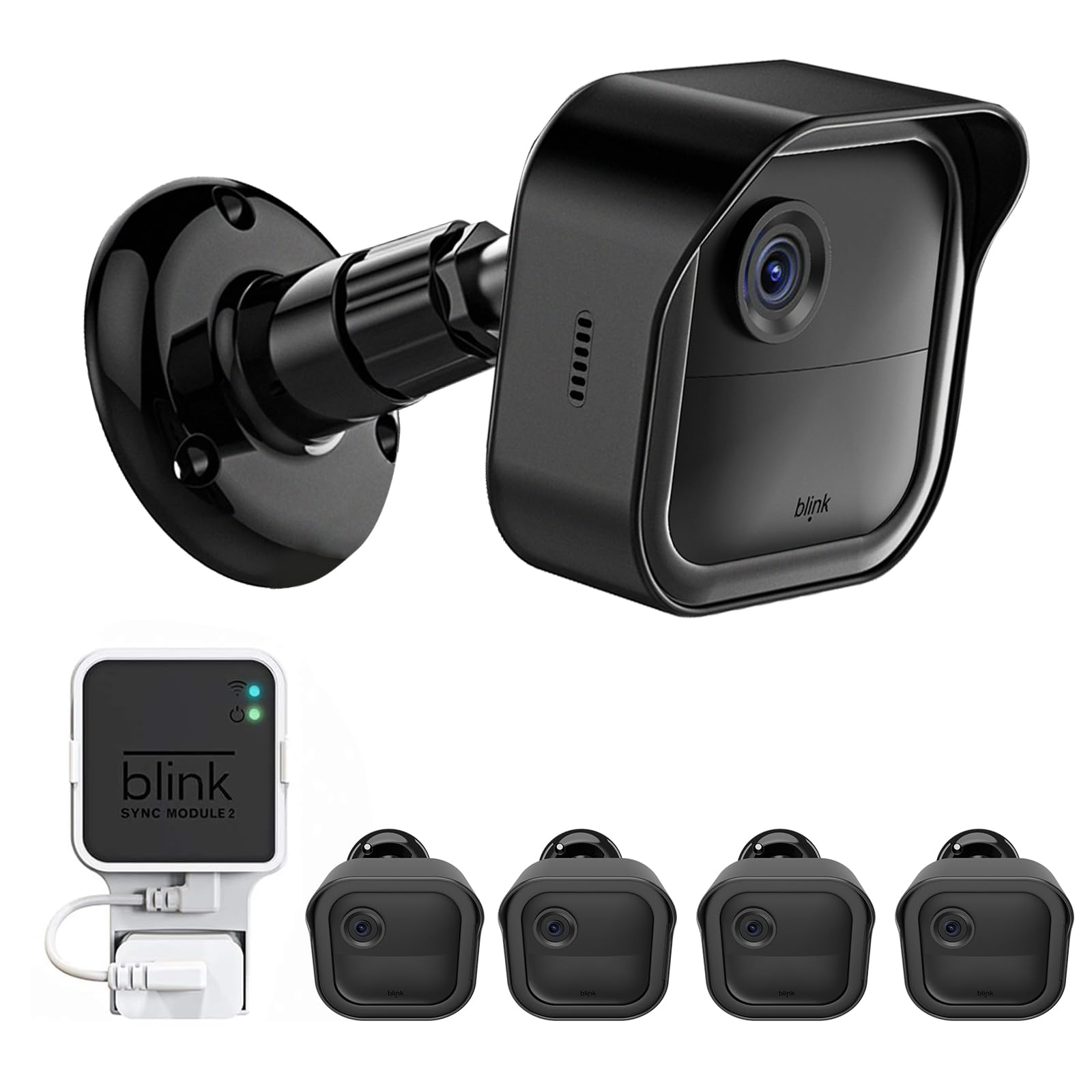 All New Blink Outdoor Camera Surveillance Mount, 4 Pack Weatherproof Protective Housing And 360 Degree Adjustable Mount For Blink Outdoor 4Th & 3Rd Gen Camera,Black(Blink Camera Is Not Included)