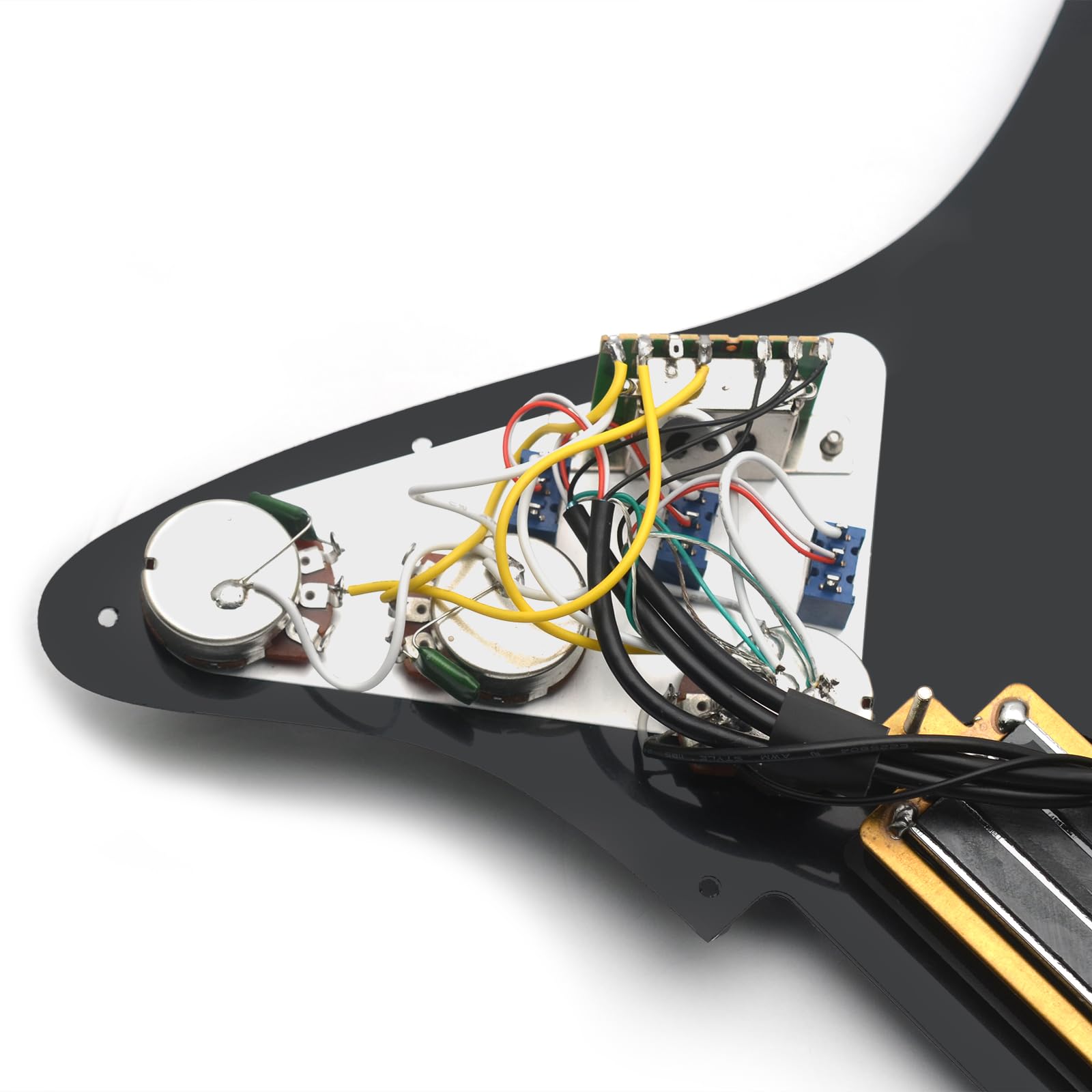 Ssh-Coil Splitting Electric Guitar Pickguard Two Mini Humbucker + One 4 Coil Pickup High Output-(9K/9K/18K) Loaded Prewired Scra