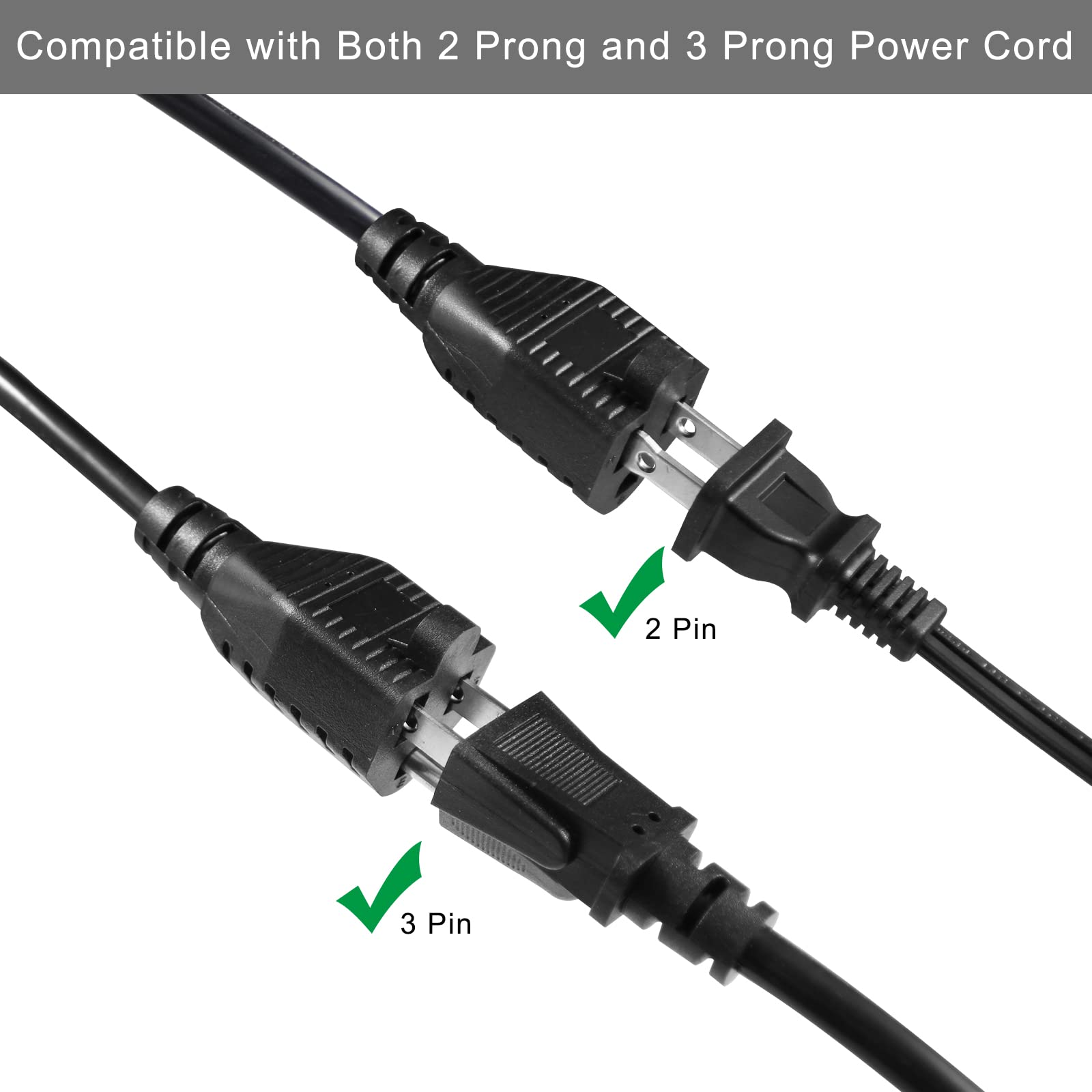 Kuncan 3 Outlet Power Splitter Cord, 1 To 3 Way Outlet Indoor & Outdoor Use Weatherproof Sjtw 16Awg 3 Prong Grounded Extension C