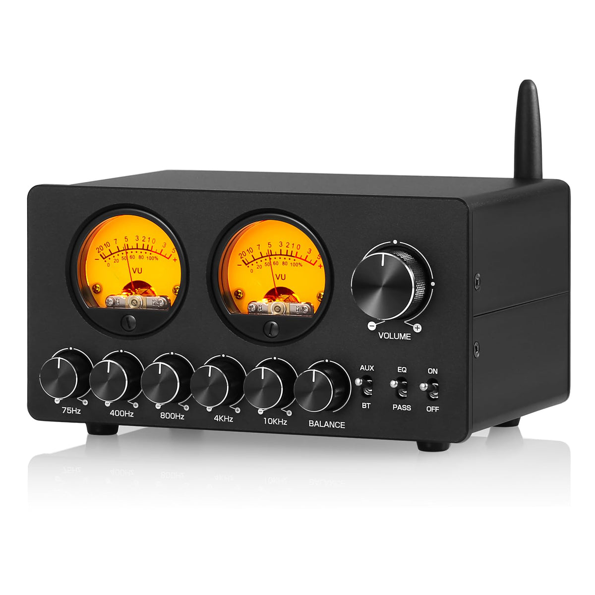 Douk Audio 5 Band Equalizer Bluetooth Eq Preamp For Home Stereo/Computer Speaker/Amplifier With Vu Meter (Eq5 Tone Upgraded Vers