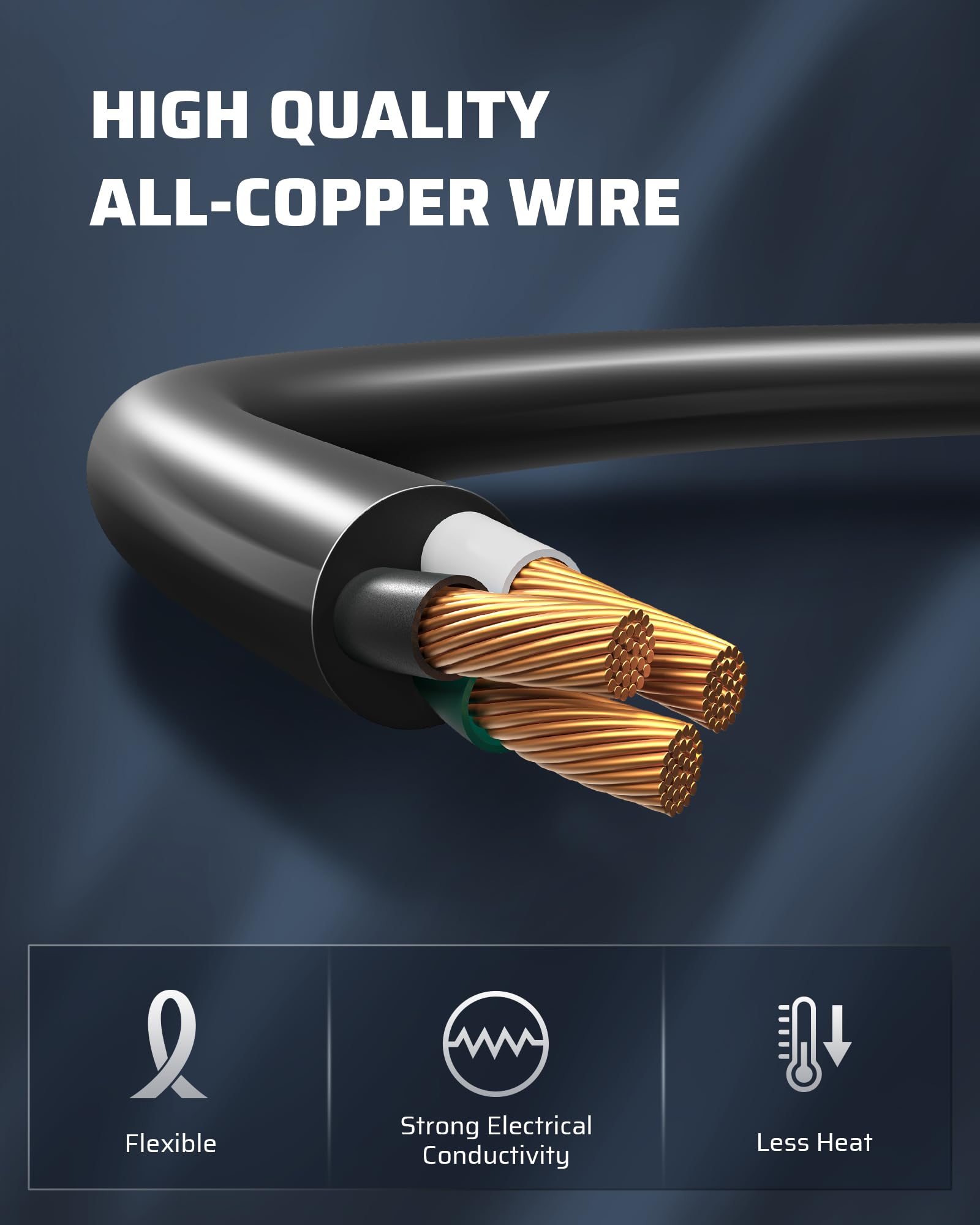 Dewenwils Outdoor Extension Cord 6Ft, 3 Prong Waterproof Extension Cable For Lights, Indoor Outdoor Appliances, 16/3 Sjtw, Black