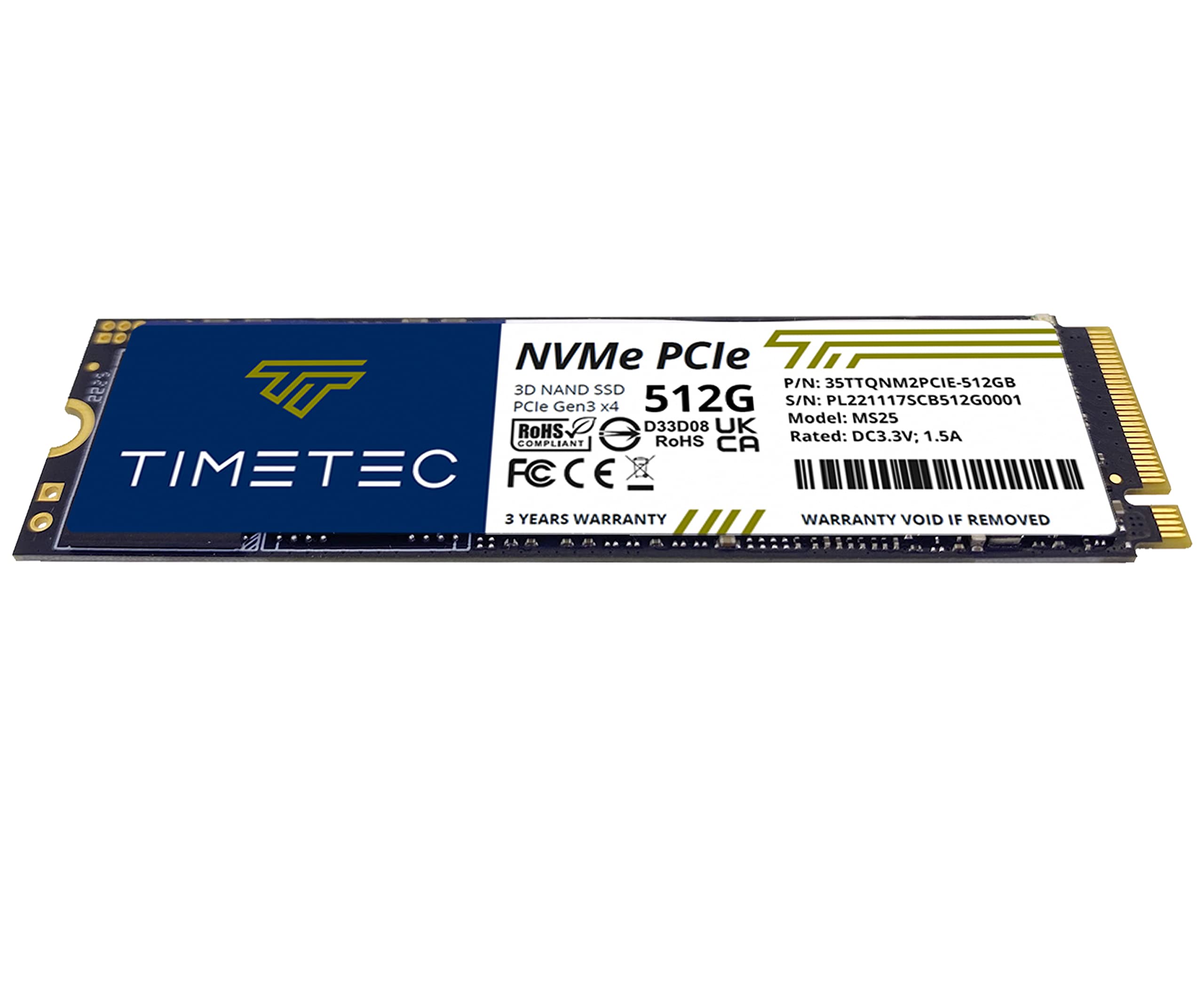 Timetec 512Gb Ssd Nvme Pcie Gen3X4 8Gb/S M.2 2280 3D Nand Qlc High Performance Slc Cache Read Speed Up To 1,900Mb/S Internal Solid State Drive For Pc Laptop And Desktop (512Gb)