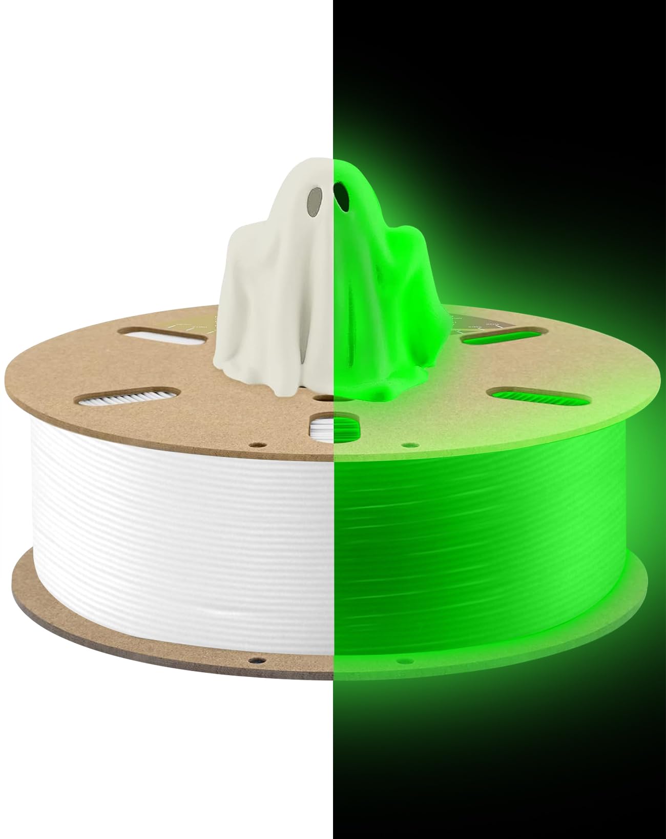 Duramic 3D Pla Glow In The Dark Filament 1.75Mm Glow Green, 3D Printing Pla Filament 1.75Mm Dimensional Accuracy +/  0.05 Mm, 1K