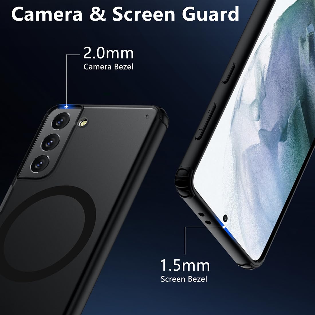 Tianniuke Magnetic Case For Samsung Galaxy S21,Compatible With Magsafe,Adjustable Kickstand,Translucent Matte Anti Fingerprint,S