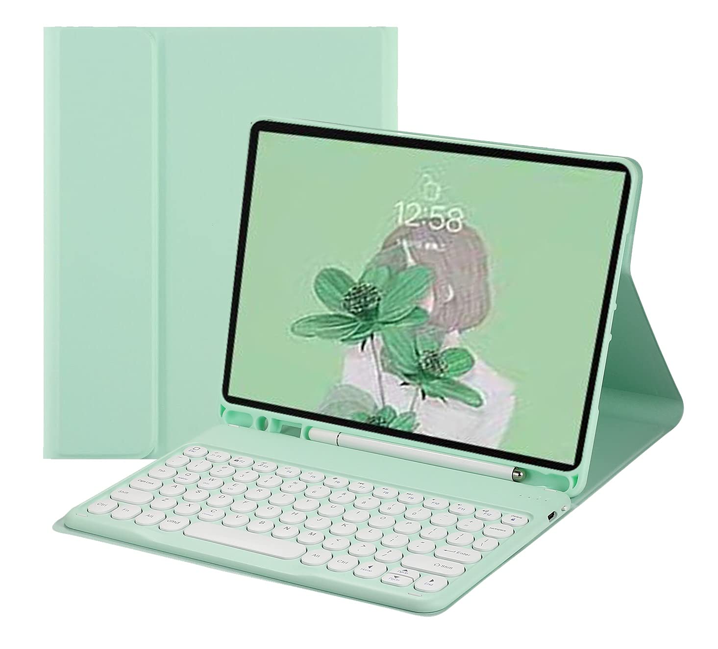HENGHUI 2022 iPad Pro 11 4th Generation Keyboard Case Cute Round Key Color Keyboard Wireless Detachable BT Keyboard Cover for 20