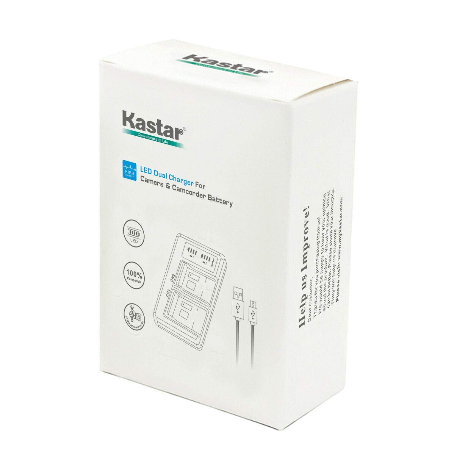 Kastar Np Fh50 Ltd2 Usb Battery Charger Replacement For Sony Dcr Sr36, Dcr Sr37, Dcr Sr38, Dcr Sr40, Dcr Sr42, Dcr Sr45, Dcr Sr4