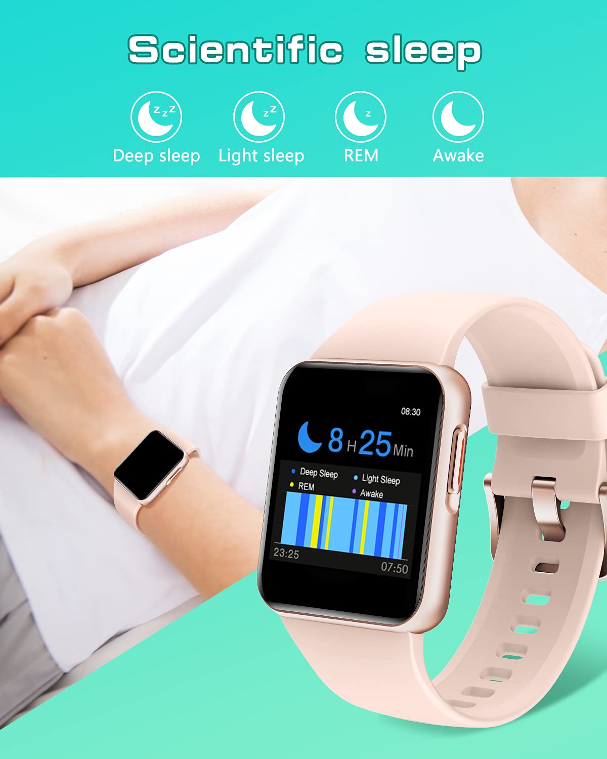 Grv Smart Watch For Men Women, Smartwatch For Ios And Android Phones Personalized Watch Faces Ip68 Waterproof, Fitness Tracker W