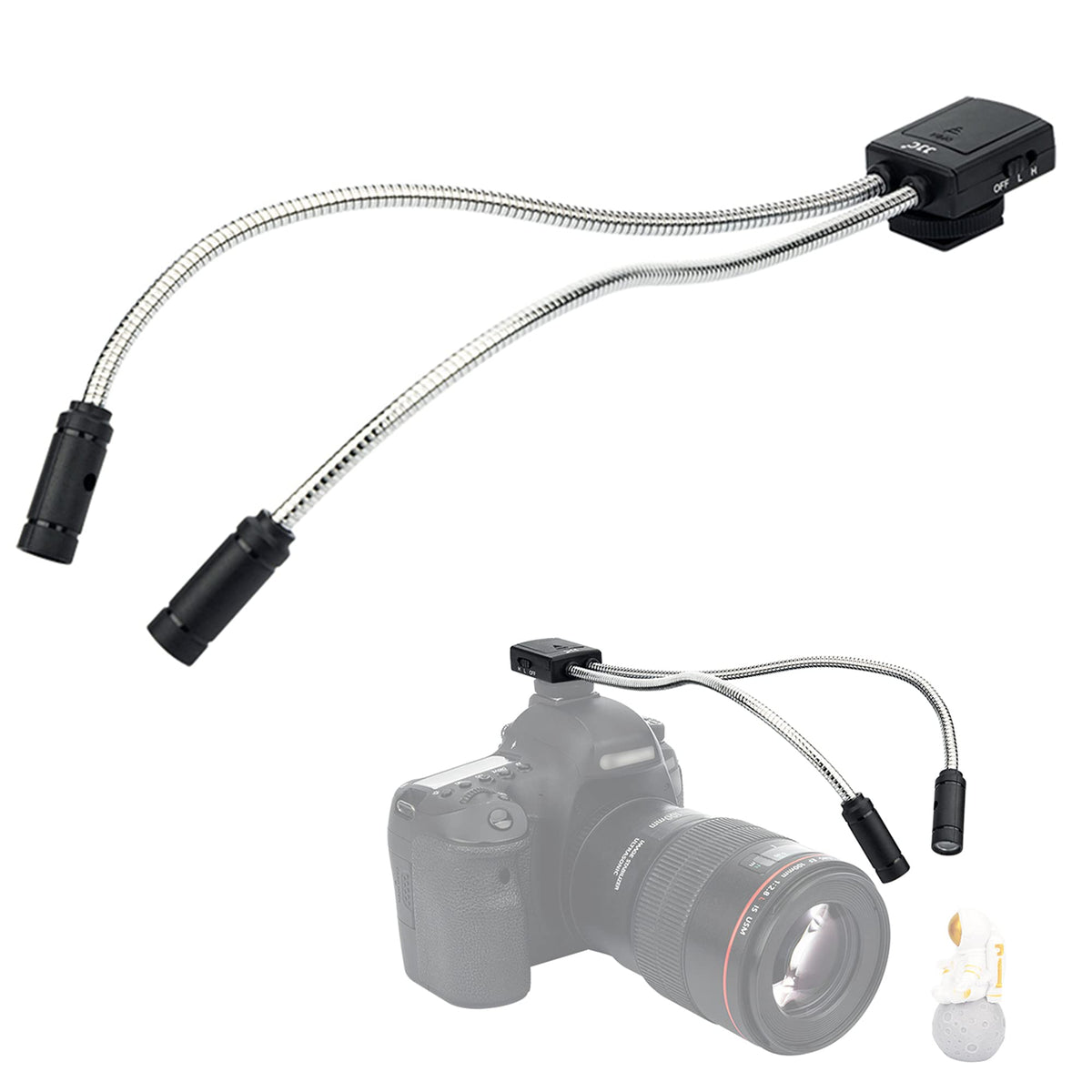 10 Inch Long Portable Shoe Mount Led Macro Arm Light Cri 95+ 5600K Photo Lighting With 5 Level Ajustable Flexible Fill Lights Fo