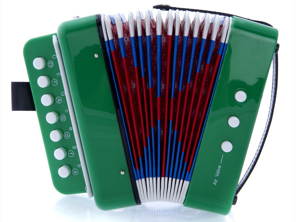 DLuca G105-GR Child Button Accordion, Green