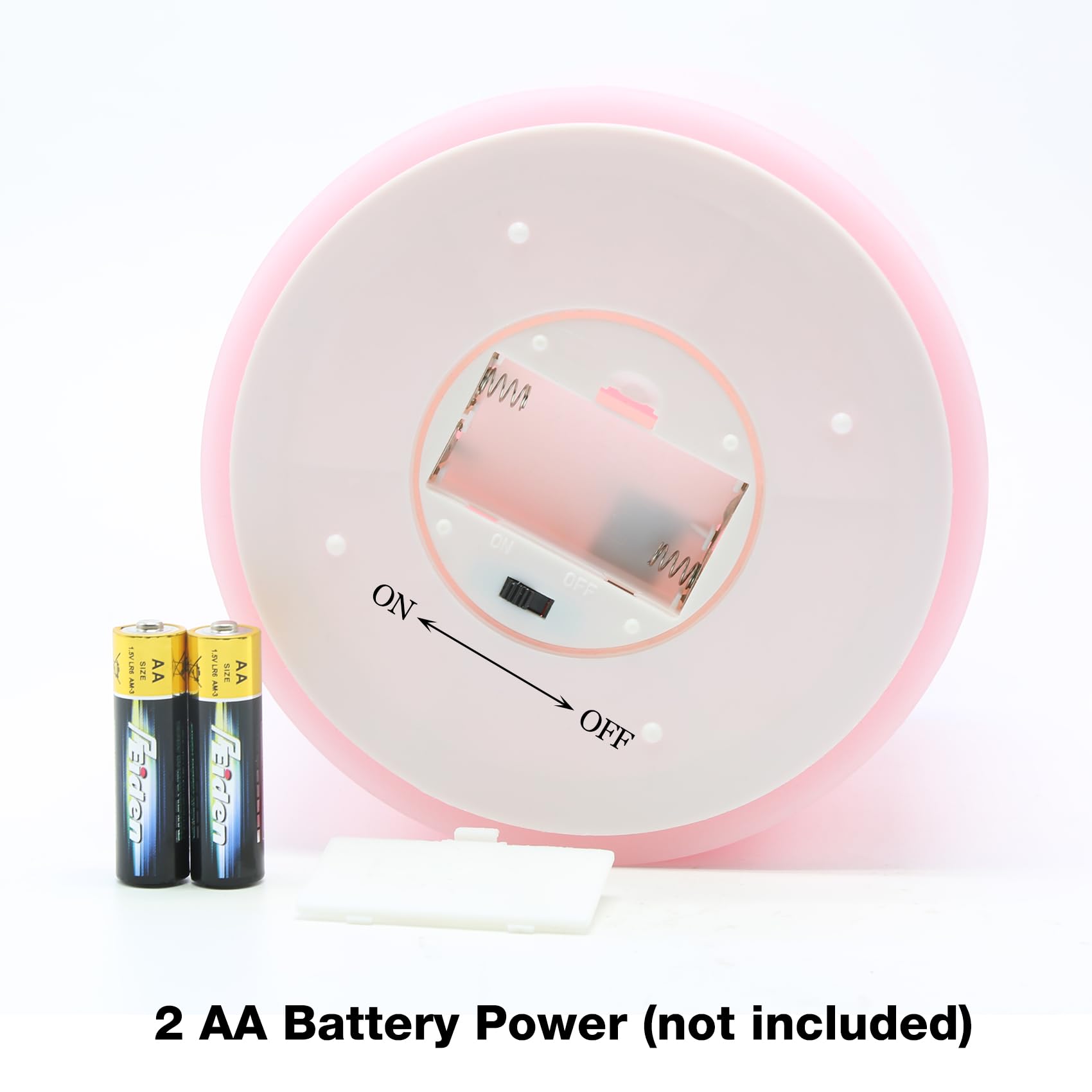 Eywamage 3 Wick Pink Flameless Pillar Candle With Remote, Large Flickering Led Wax Battery Candle F 6'' H 6''