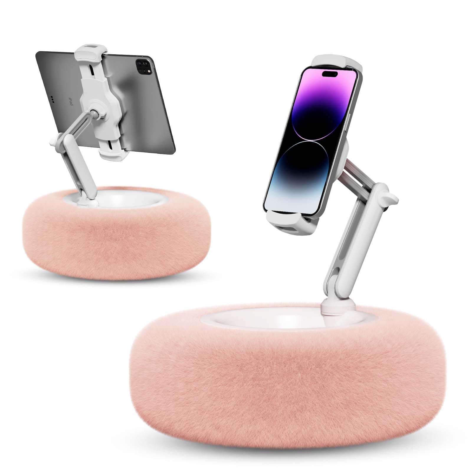 SupeDesk Tablet Pillow Stand for Reading, Adjustable Tablet Pillow Stand for Lap with Detachable Bowl, Fits 4.7-13 Kindle/Phones