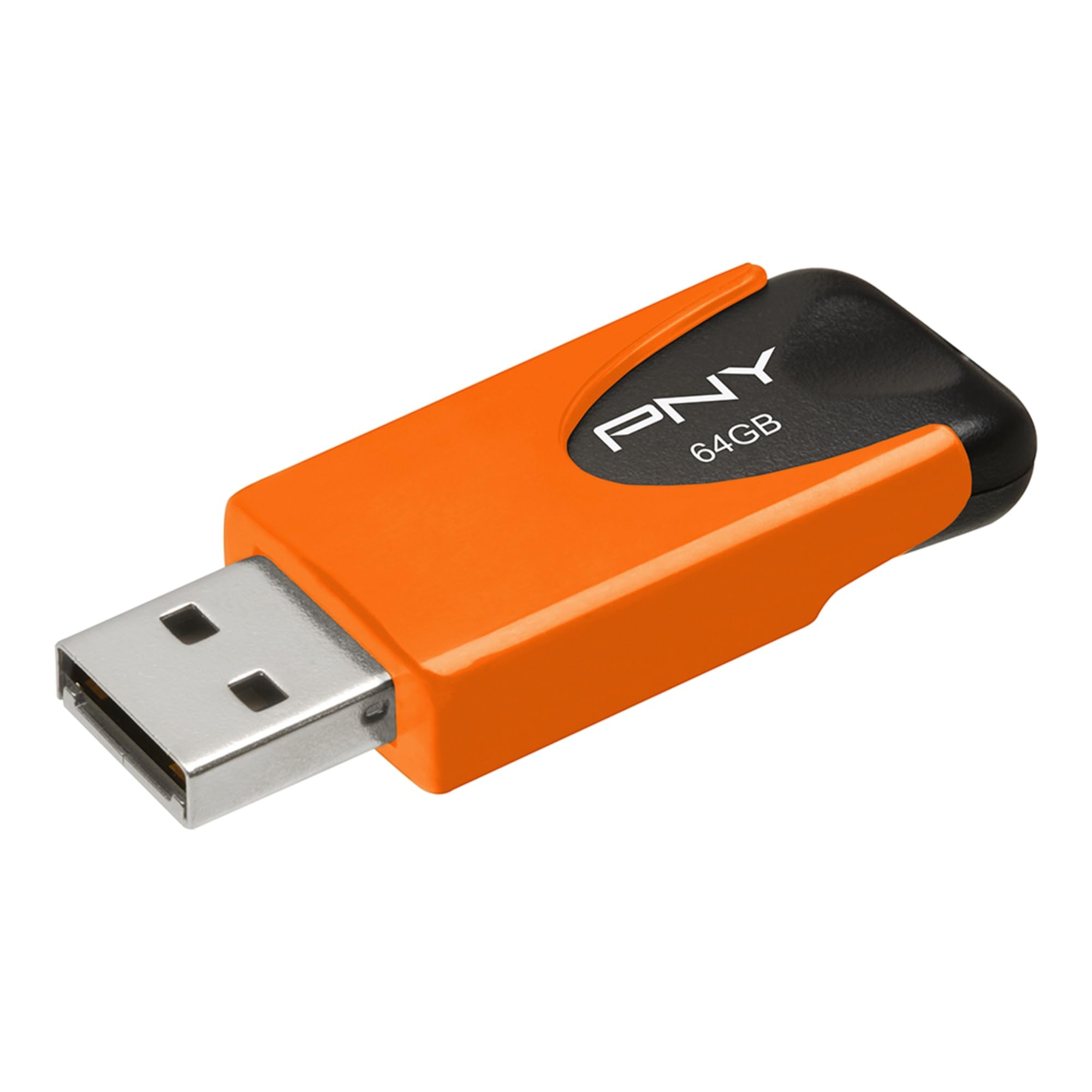 Pny Attach   4 Usb 2.0 Flash Drive, 64Gb, Assorted Neon Colors