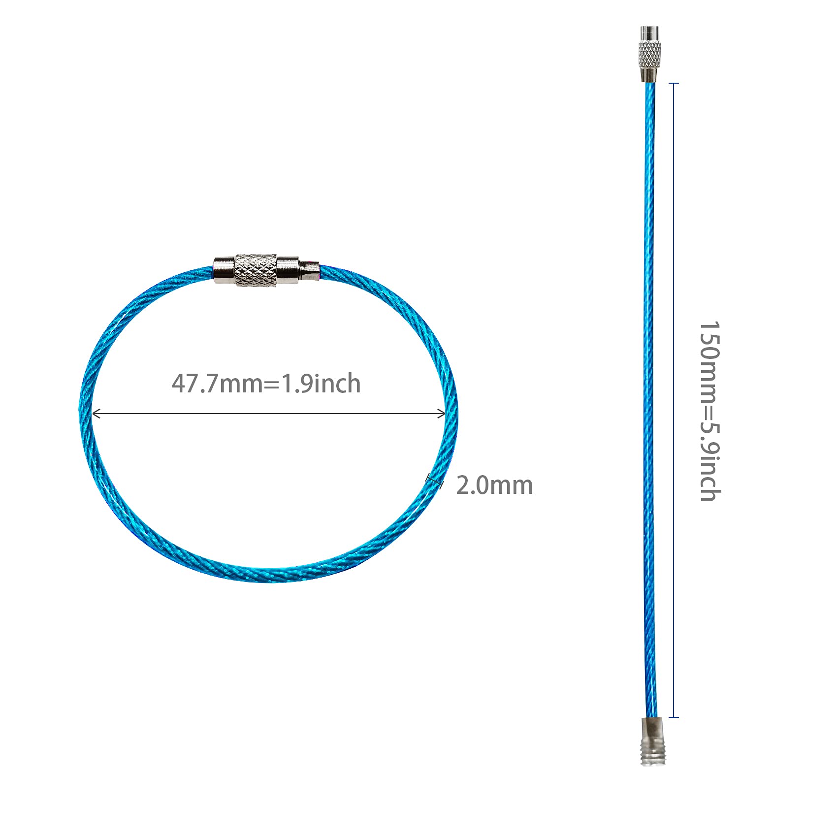 Ldcx Item Key Finder Keychains, 32Pcs Key Rings, Rustproof Round + Flat Circular Keychain (25/30/35Mm), Stainless Steel Wire Key