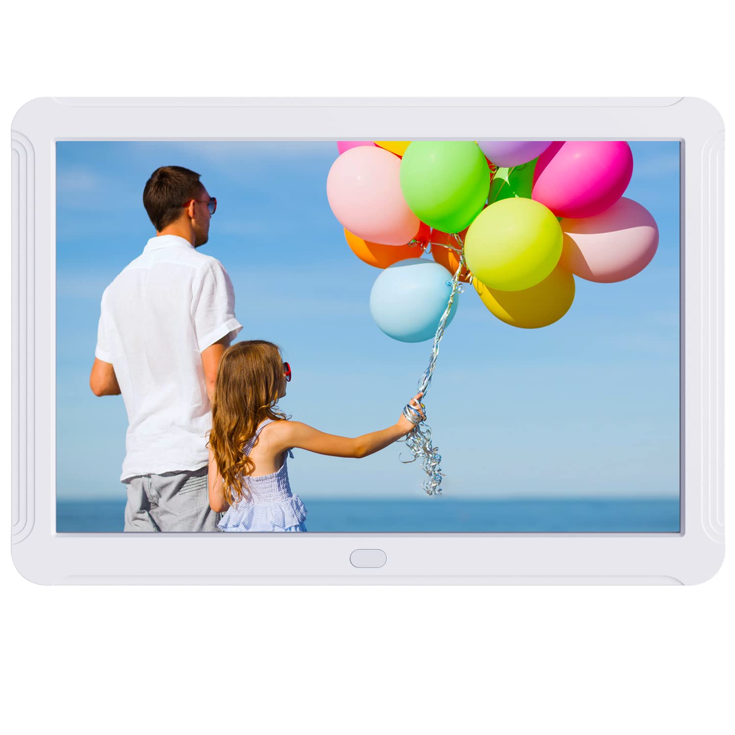 1920X1080 8 Inch Digital Picture Frame 16:9 Ips Screen, Photo Auto Rotate, Auto Turn On/Off, Hd Video Frame, Calendar, Alarm Clo