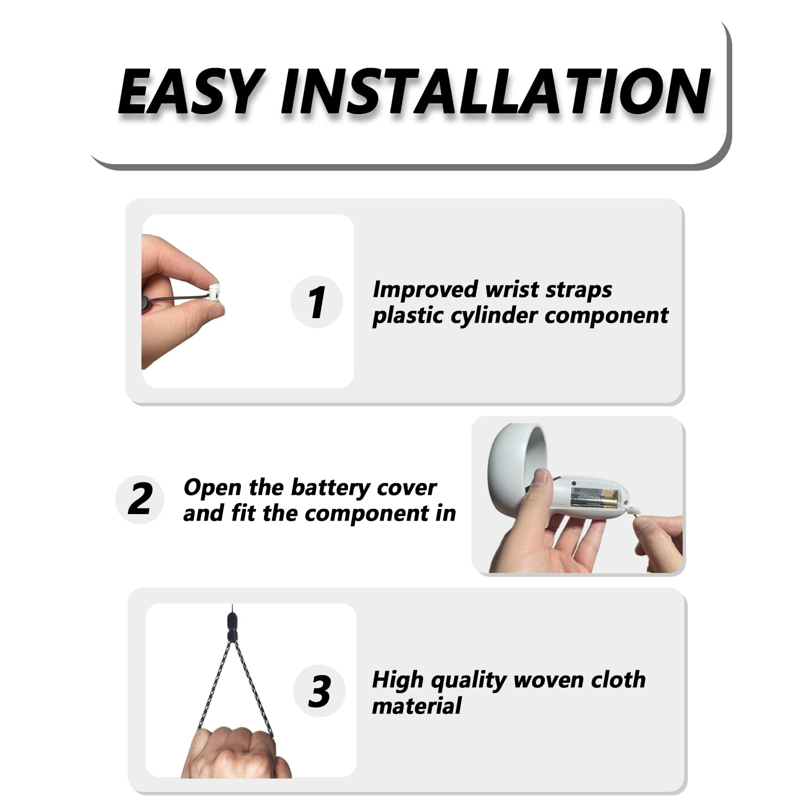 Improved Replacement Wrist Straps For Oculus Quest 2 Gen Controller, Sturdy Comfy Adjustable Hand Strap For Oculus 2, Easy Attac