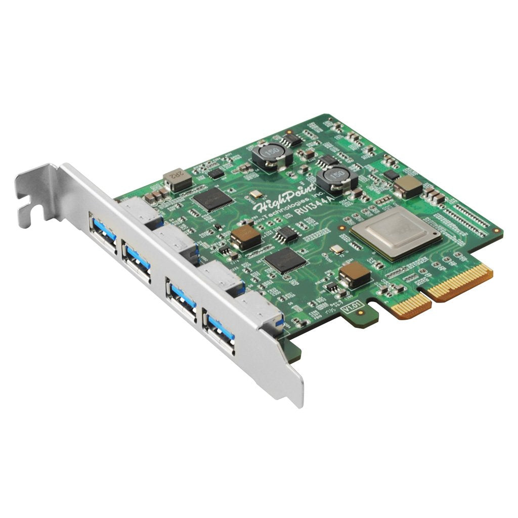 Highpoint Technologies 4 Port Usb A 3.2 10Gb/S Controller Card Rocketu 1344A