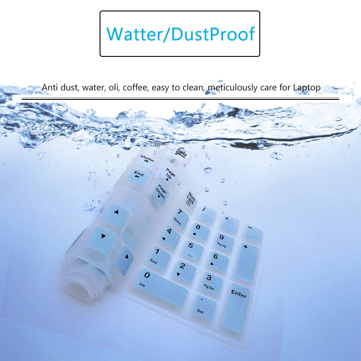 Mubuy Keyboard Cover Skin Protector For Logitech Mk120 K120 Wired Keyboard, Keyboard Protective Skin Us Layout (Not Fit Other Mo