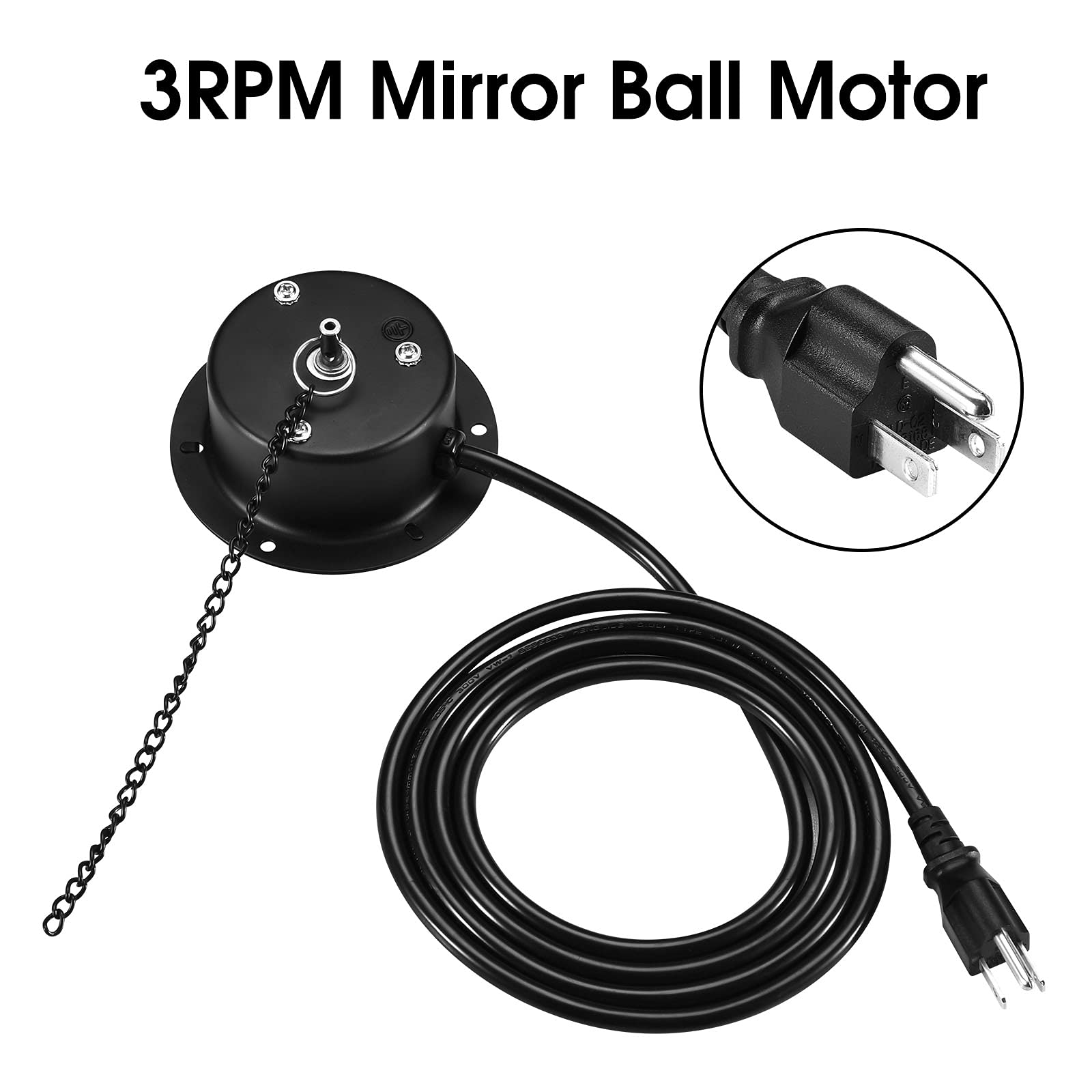 3 Rpm Mirror Ball Motor Nulink Heavy Duty Disco Ball Motor Rotator Supports 4 6 8 12 16    Balls For Indoor Night Club, Dj, Part