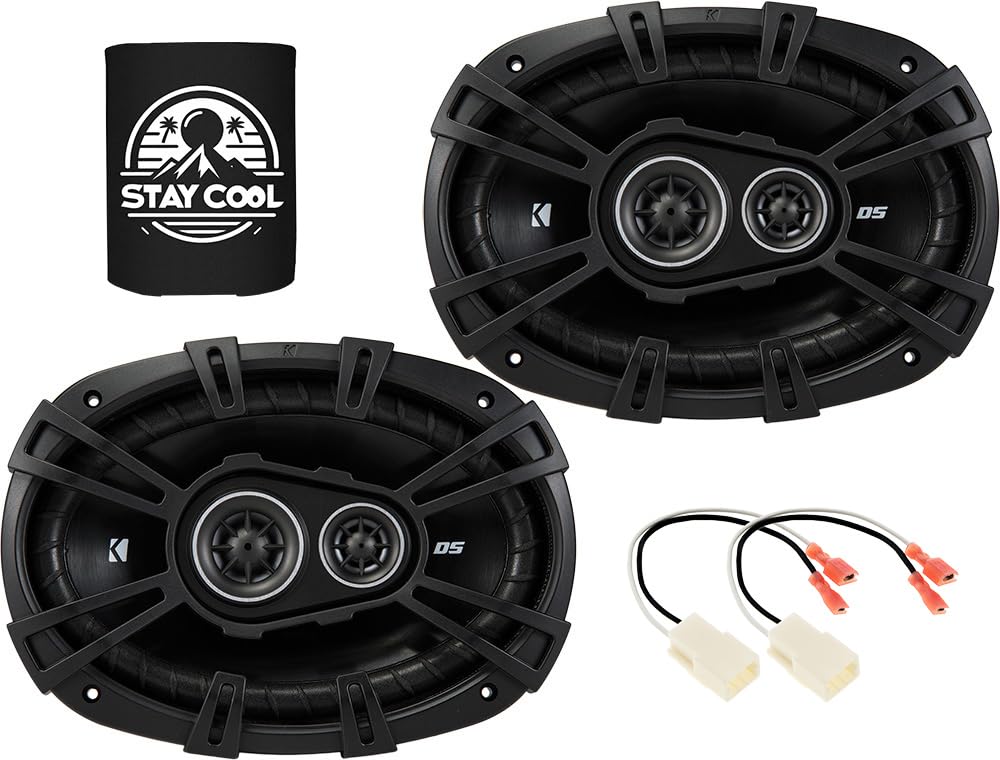 KICKER Speakers 6x9 inch for Dodge Ram 2500/3500 2006-2010 Upgrade Kit - Pair of DS Series with Harness, Car Audio Front Door Sp