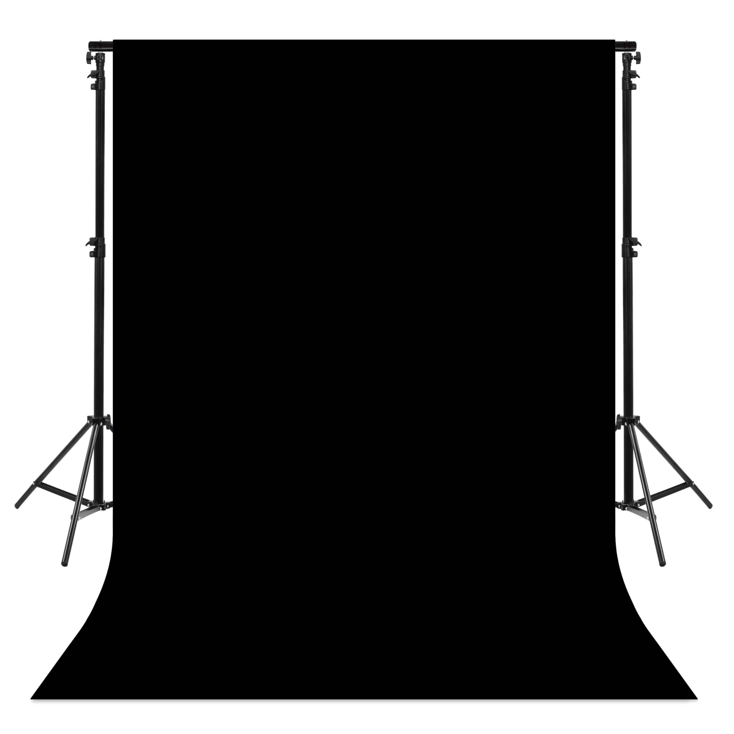 Prism Backdrop By Ravelli 10X20' Black Muslin Photo Video Background, 100% Cotton, 150Gsm Weight, Flocked On One Side, (9X18� After Pre Shrinkage)