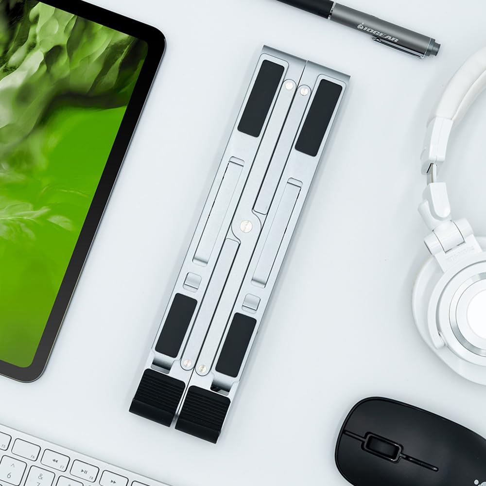 Iogear Dock Pro 6-In-1 4K Dock Stand, Foldable Laptop Stand With Docking Station, Hdmi 4K30Hz (3440X1440 60Hz), 2X Usb-A, Usb-C