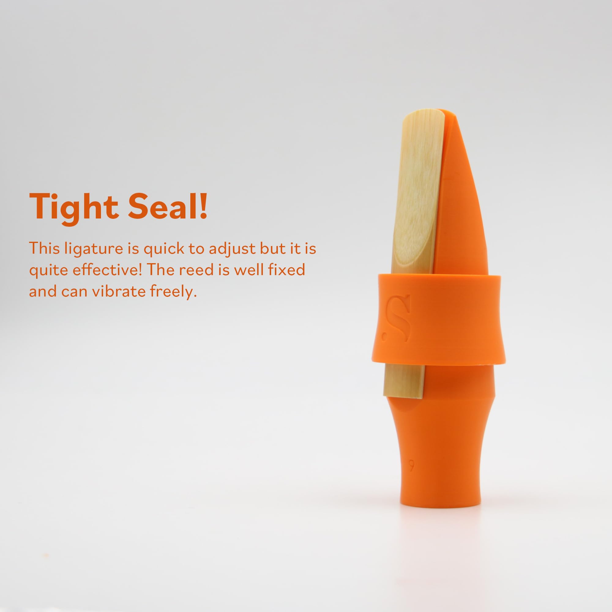 Syos Tenor Saxophone Ligature Lava Orange, Great Fit For Syos Mouthpieces And Compatible With Tenor Sax Rubber Mouthpieces