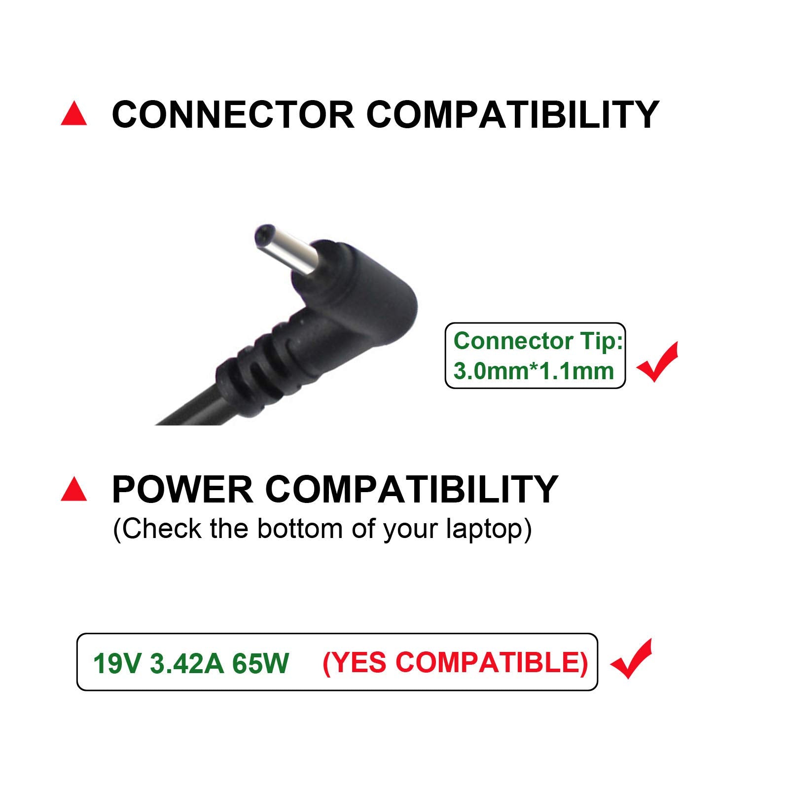 65W 45W Charger For Acer Aspire 1 3 5 Series A315-23 A315-24P A315-24Pt A315-58 A315-59 A515-44 A515-45 A515-46 A515-54 A515-55