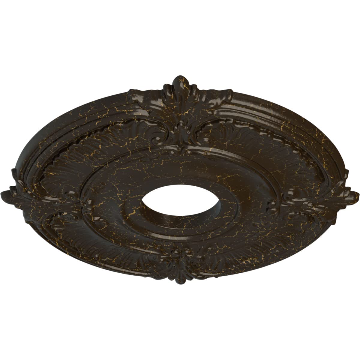 Ekena Millwork Cm18Atshc Attica Ceiling Medallion, 18''Od X 4''Id X 5/8''P (Fits Canopies Up To 5''), Hand Painted Stone Hearth