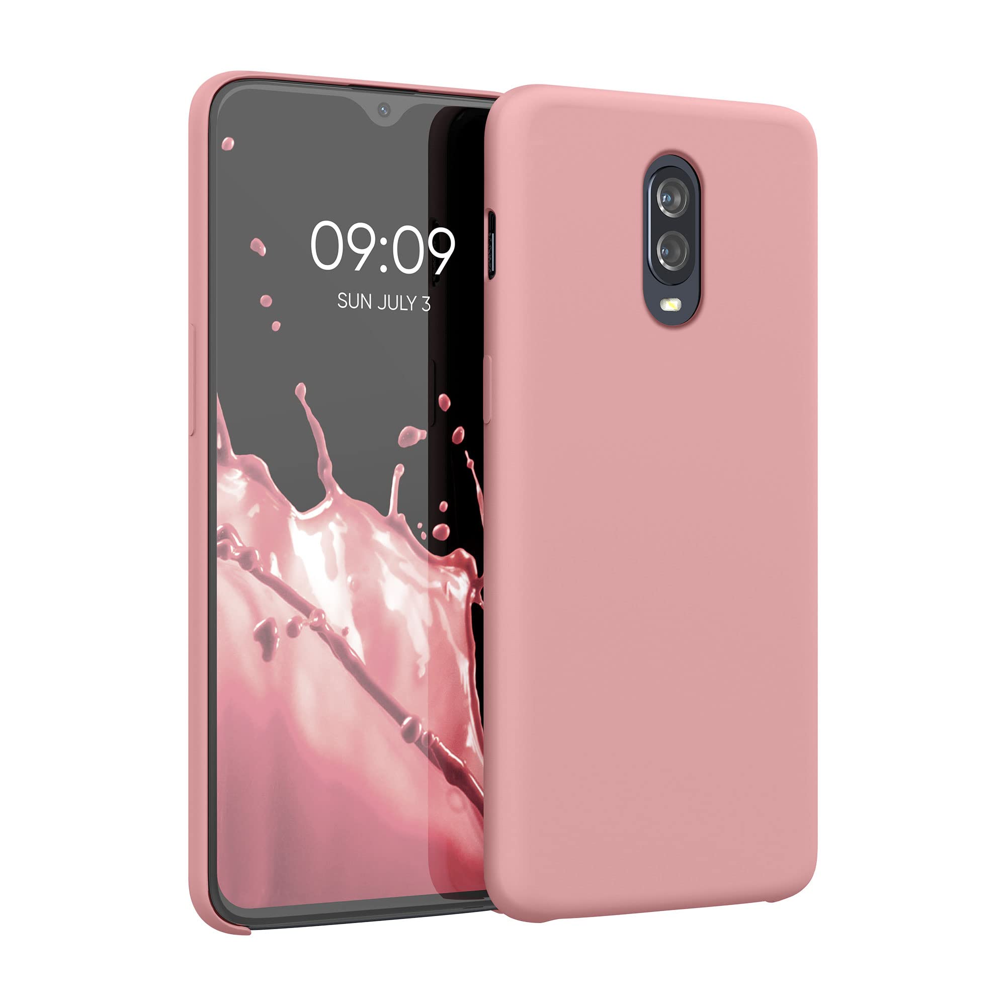 Kwmobile Case Compatible With Oneplus 6T Case   Tpu Silicone Phone Cover With Soft Finish   Winter Rose