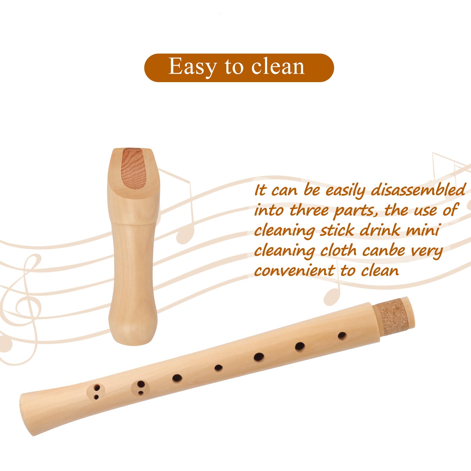 Eastrock Recorder Instrument For Kids Adults Beginners Soprano Recorder Baroque Maple Wood C Key 2 Piece Recorder With Hard Case