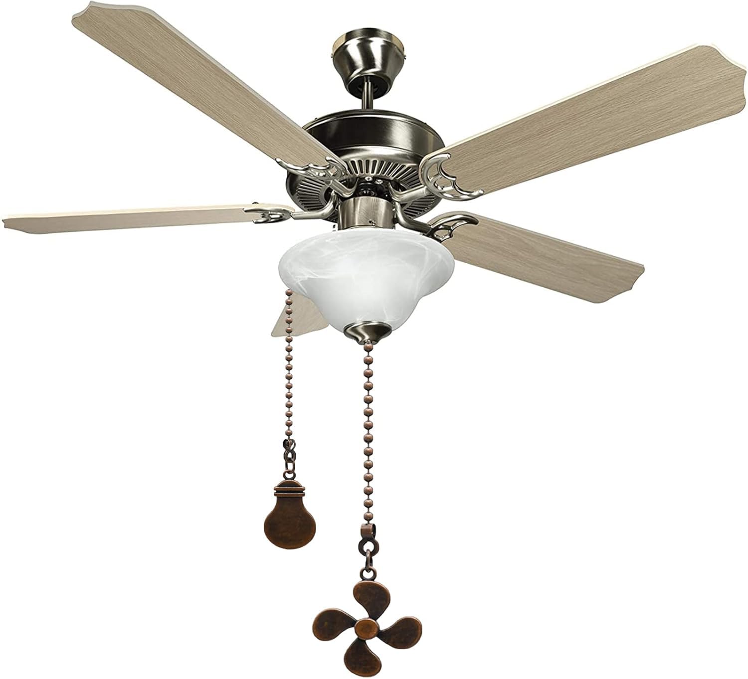 Sur Ciel 2Pcs Ceiling Fan Pull Chain, Ceiling Fan Pull Chain Extension, Fan Cord Extension Chain, Ceiling Fan Pulls, Pull Chains