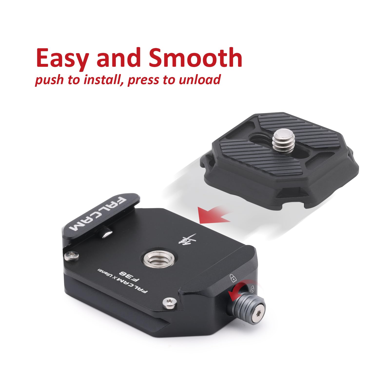 Falcam F38 Quick Release Kit V1, Plate For Dslr/Mirroless Camera Compatible With Arca Swiss And Clamp For Tripod/Stablizer/Gimba