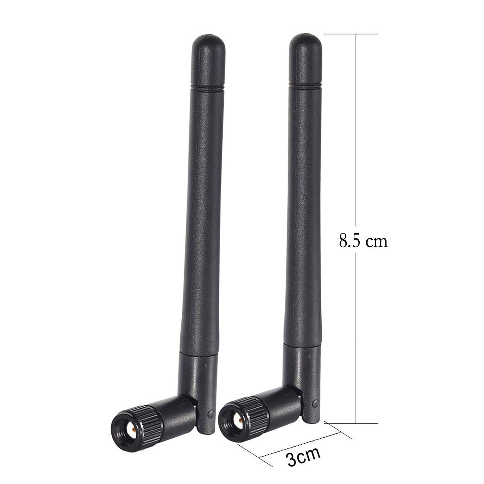 Bingfu Dual Band Wifi 2.4Ghz 5Ghz 5.8Ghz 3Dbi Mimo Rp Sma Male Antenna (2 Pack) For Wifi Router Wireless Network Card Usb Adapte